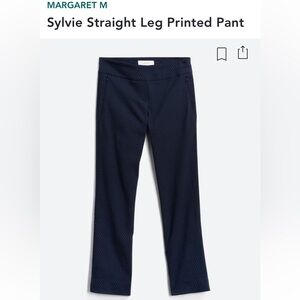 Margaret M Sylvie Straight Leg Printed Pant. Large